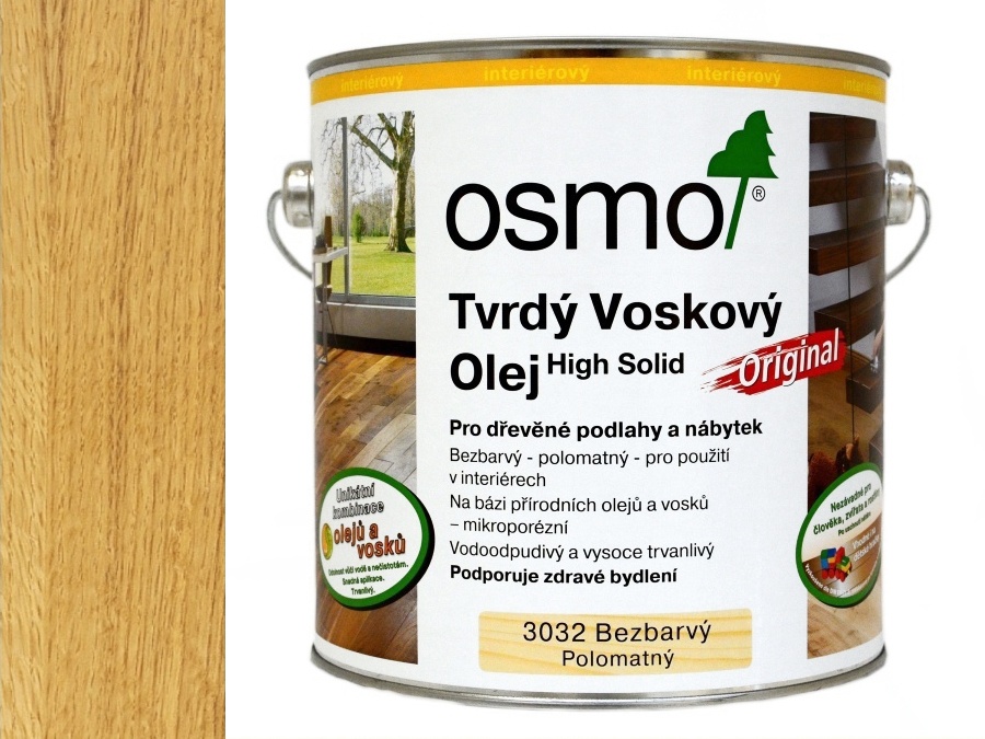 Osmo Tvrdý voskový olej Original 3032 bezbarvý – hedvábný polomat