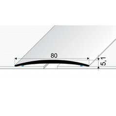 Přechodový profil 80 mm - oblý, délka 270 cm