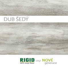 Rigid Vinyl Floor click Dub šedý
